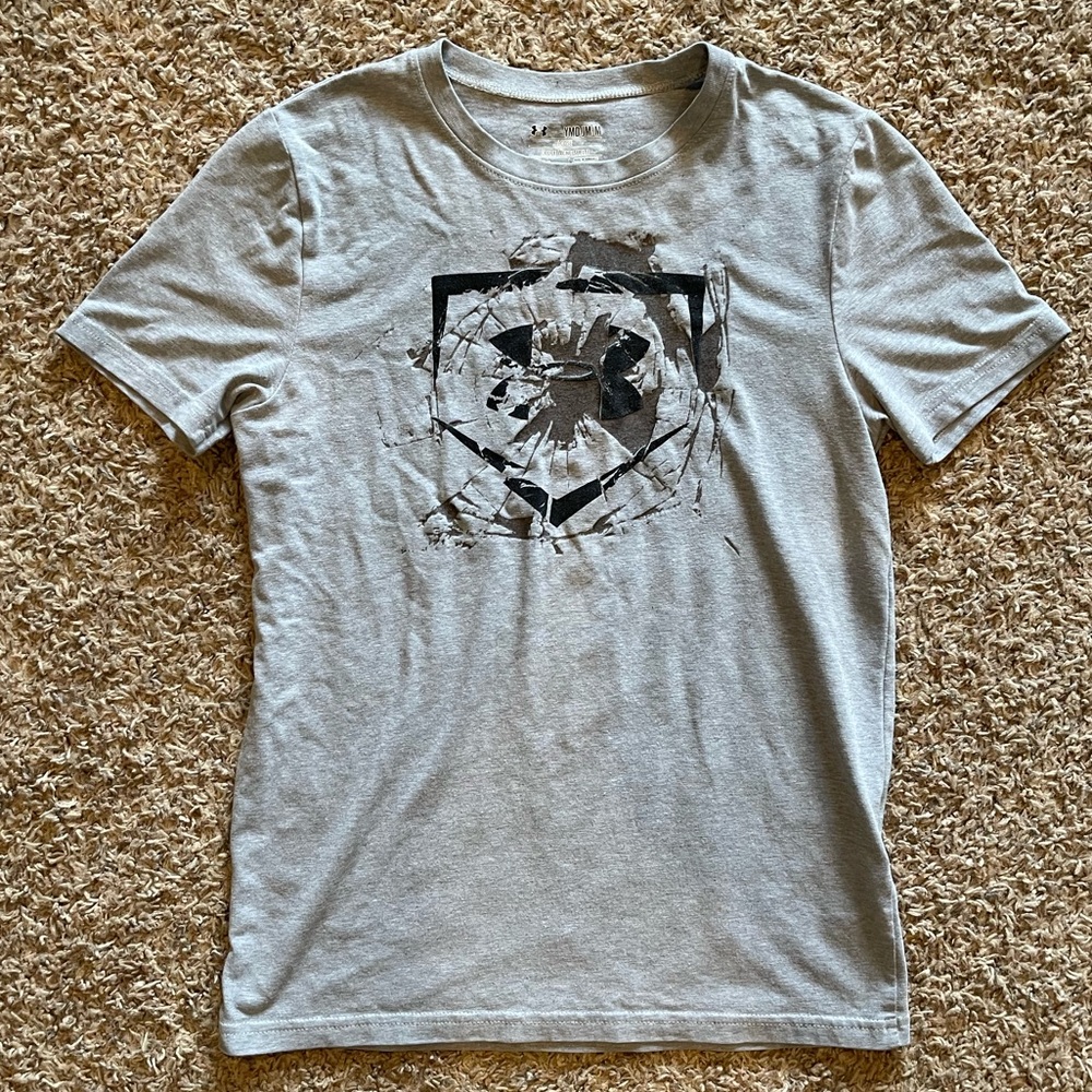 Boys Under Armour Baseball Tee, Youth Medium